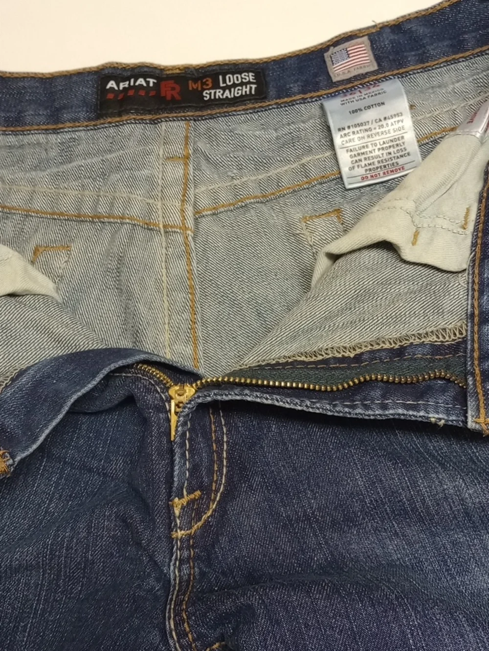 🆕 ARIAT FR M3 SHALE LOOSE STRAIGHT FLAME RESISTANT MEN'S WORK JEANS ◾SIZE 36/34